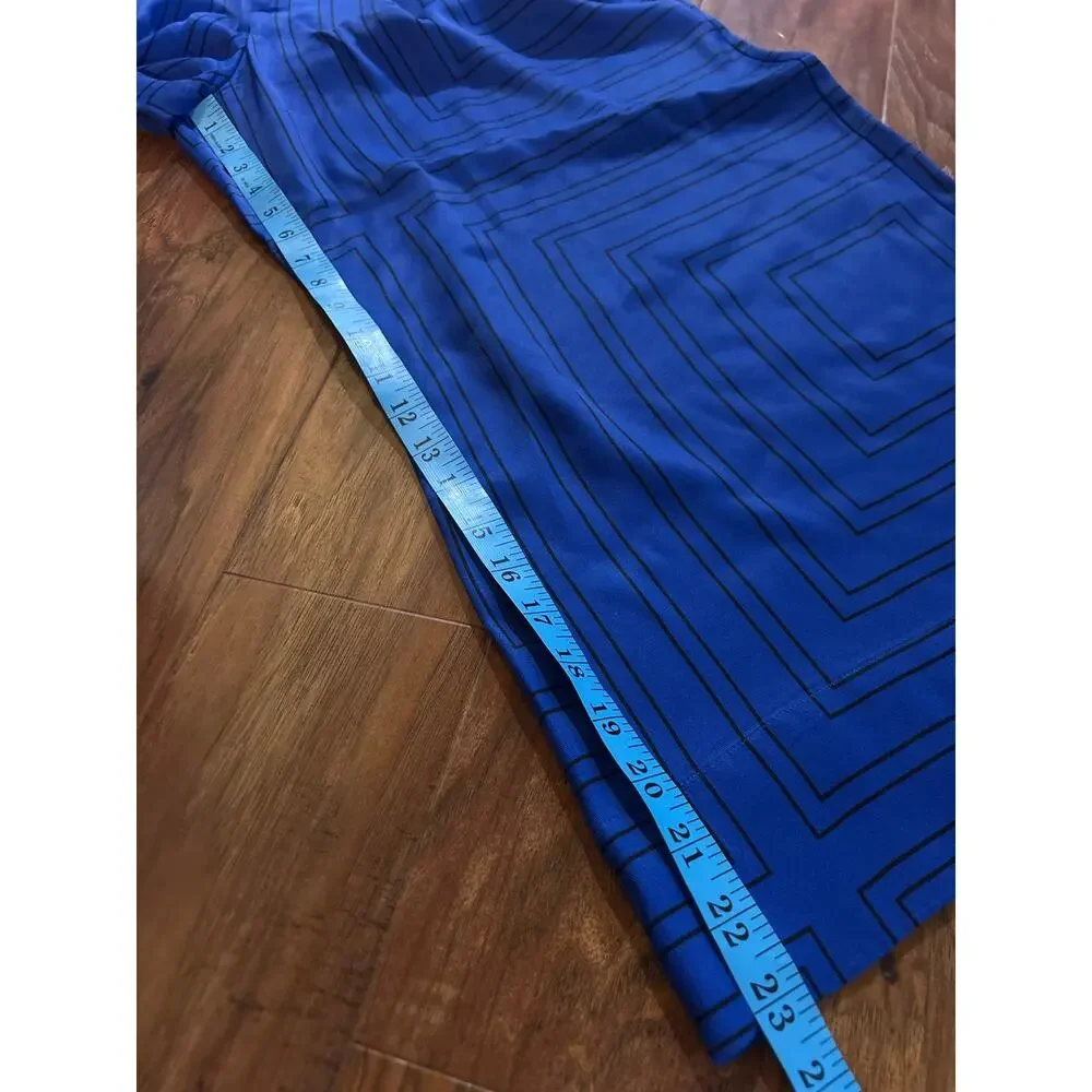 EQUIPMENT Thora Wide Leg Trouser Pant in Surrealist Blue Print Slouchy Size 2 XS